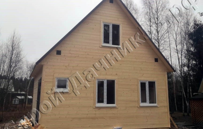 2 Каркасно-щитовой дом 6×6, 63 м², Ленинградская область, посёлок Лейпясуо (6)